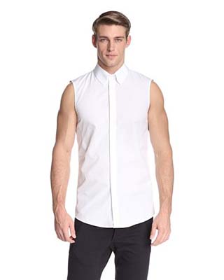 Men's sleeveless shop button shirts