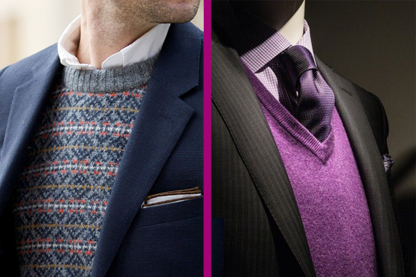 How to wear a sweater and shirt combination | Attire Club